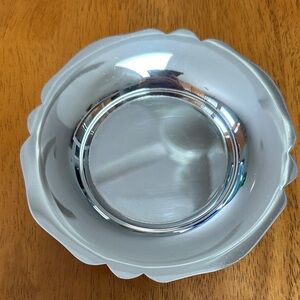 Wolff Silver Plated Scalloped Edge Wine Bottle Coaster. Made in Brazil